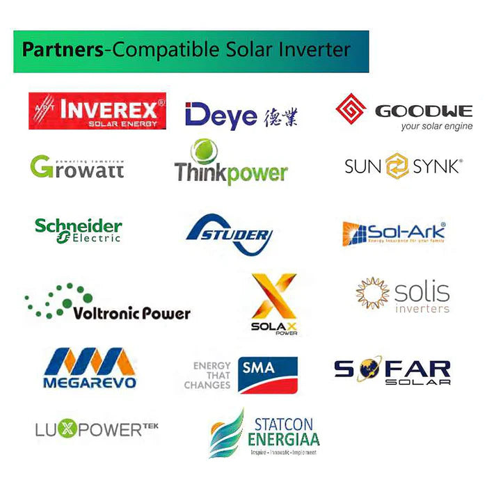 CAML 51.2 V 100 Ah, 5.12 kWh LiFePO4 Battery - Wall Mount