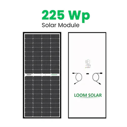 Loom Solar Mono PERC, Half-Cut 225 Wp, 12 V Solar Panel for Inverter Battery Charging