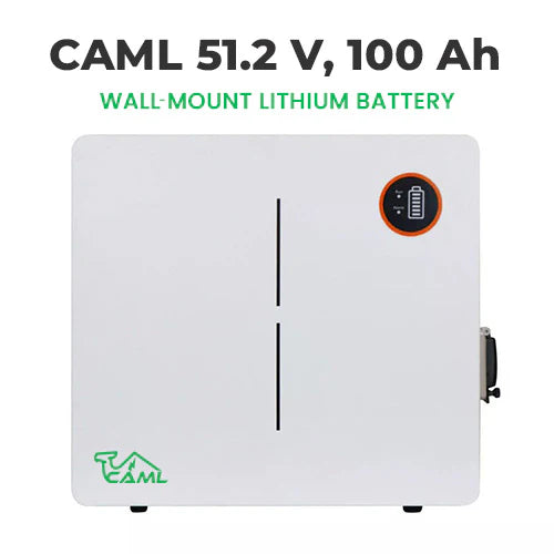 CAML 51.2 V 100 Ah, 5.12 kWh LiFePO4 Battery - Wall Mount