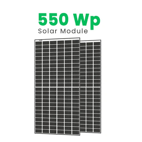 Loom Solar Mono PERC Half-Cut Shark 550 Wp Bifacial, 144 Solar Cells PV Module (Pack of 2)