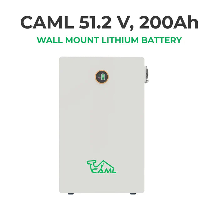 CAML 51.2 V 200 Ah, 10.24 kWh LiFePO4 Battery - Wall Mount