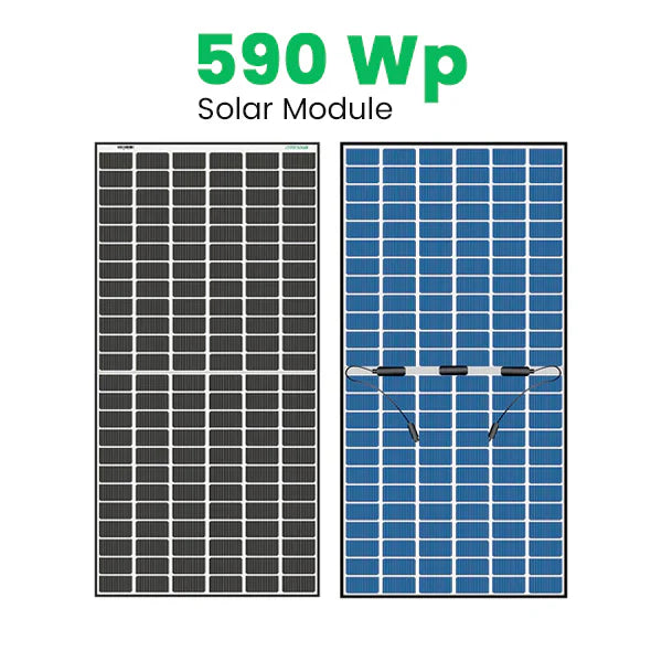 Loom Solar Panel - SHARK 590 Wp | N-Type TOPCon Bifacial 16BB (Pack of 2)