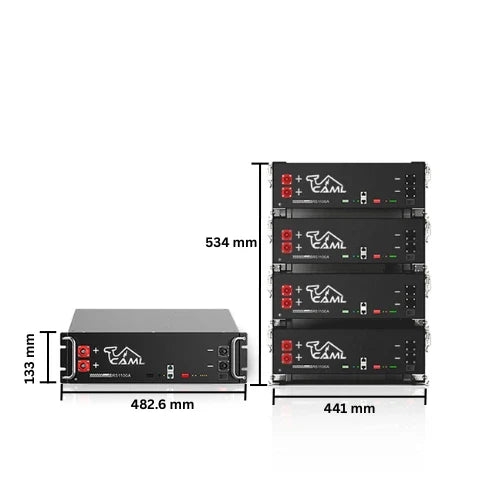 CAML 51.2 V 100 Ah, 5.12 kWh Rack-Mount Lithium Battery