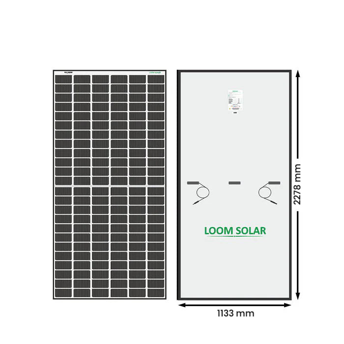 Loom Solar Mono PERC Half-Cut Shark 550 Wp, 144 Solar Cells PV Module (Pack of 2)