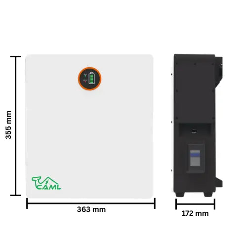 CAML 25.6 V 100 Ah, 2.56 kWh LiFePO4 Wall-Mount - Lithium Battery
