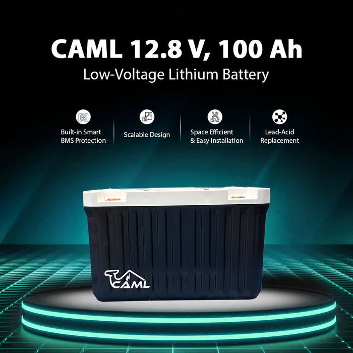 CAML 12.8 V 100 Ah, 1.28 kWh LiFePO4 - Lithium Battery