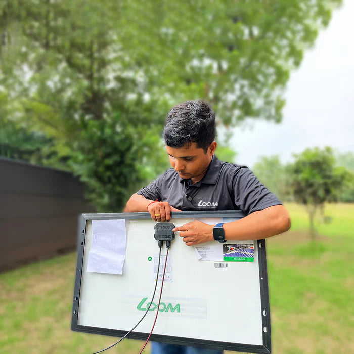 Loom Solar Mono PERC, Half Cut 55 Wp, 12 V Portable Solar Panel for Home Lighting System & DIY Projects